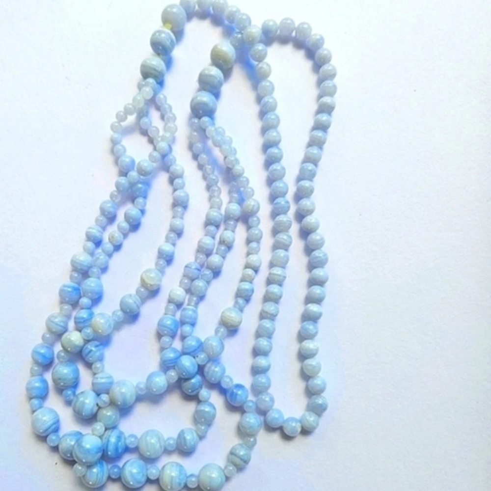 Vintage Blue Agate Necklace